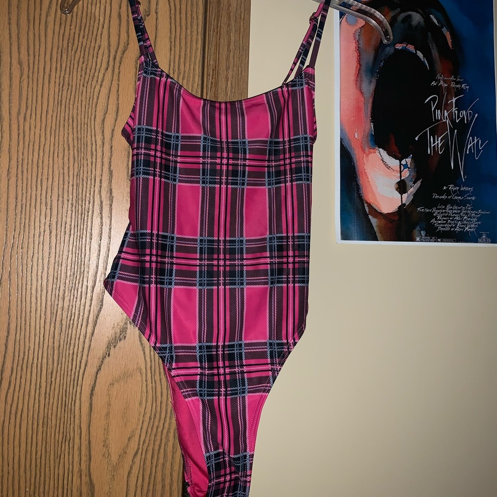 TWIIN plaid one-piece bathing suit